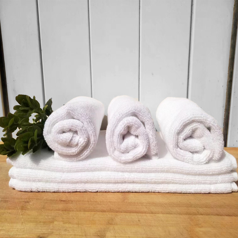 21-Strand 32-Strand toalla cuadrada blanca Algodón puro absorbente espesado restaurante al por mayor pequeña toalla cuadrada Toalla de tazón toalla pañuelo toalla bordado logotipo