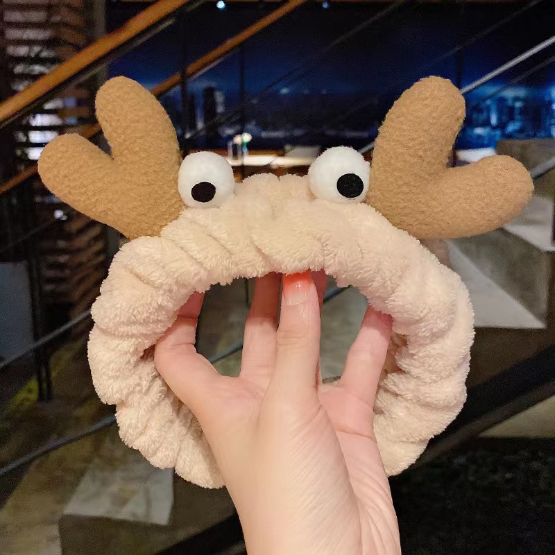 Estilo coreano estudiante lindo diadema tocado accesorios para el cabello pequeño animal Banda para el cabello de las mujeres lavado de cara simple máscara diadema