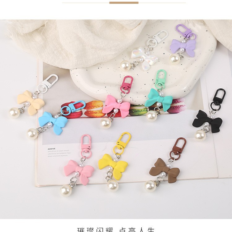 Bow Pendant Candy-Colored Mobile Phone Accessories Bag Pendant New Style Student Gift