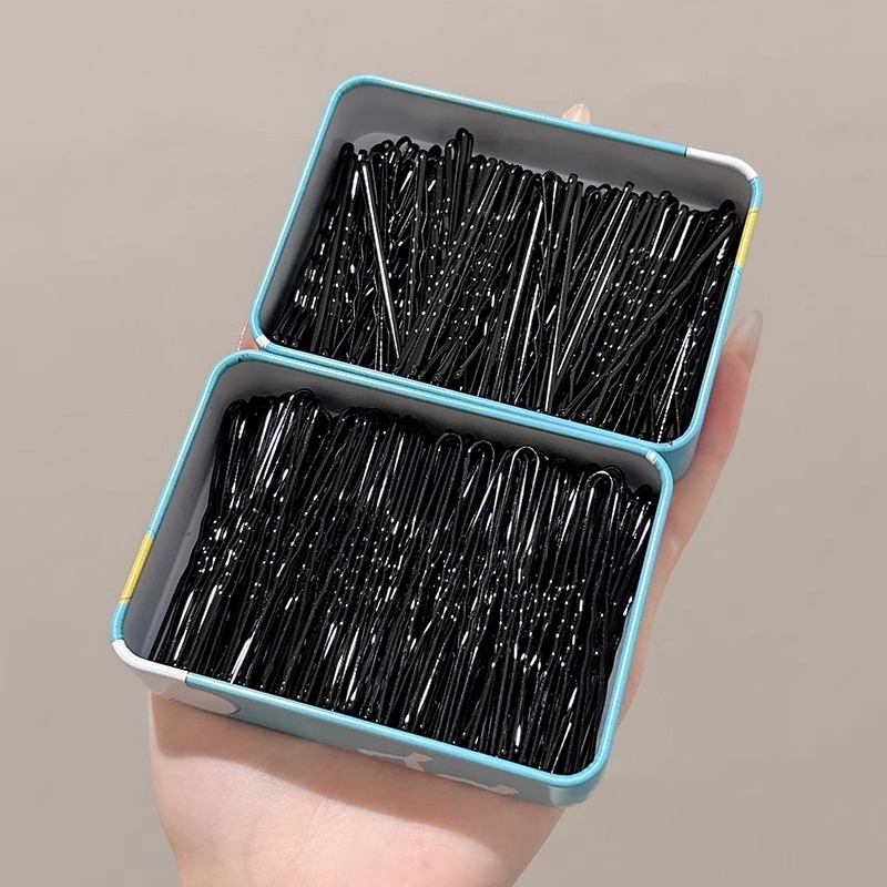 Clip negro en forma de U para el cabello fijo pinzas de cejas 2025 nuevos pinzas de cabello simples pinzas de cabello cortadas pinzas laterales