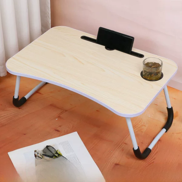 Card Slot Cup Holder Bed Computer Foldableing Table Student Dormitory Home Office Lazy Table Bed Desk Small Table