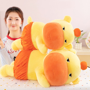 Cute Capybara Rag Doll Stuffed Toy Sleeping Pillow Girls Gift Lulu Doll Doll Orange Bear