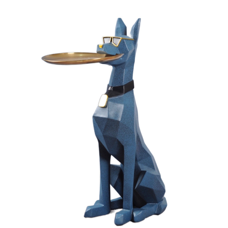 북유럽 입장권 럭셔리 더빈 개 바닥 대형 장식품 보관 거실 집 집 옆 테이블 장식 소파 거실 발코니