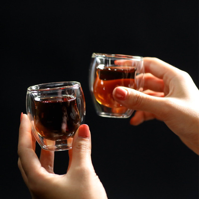 Coffee glass flavored tea