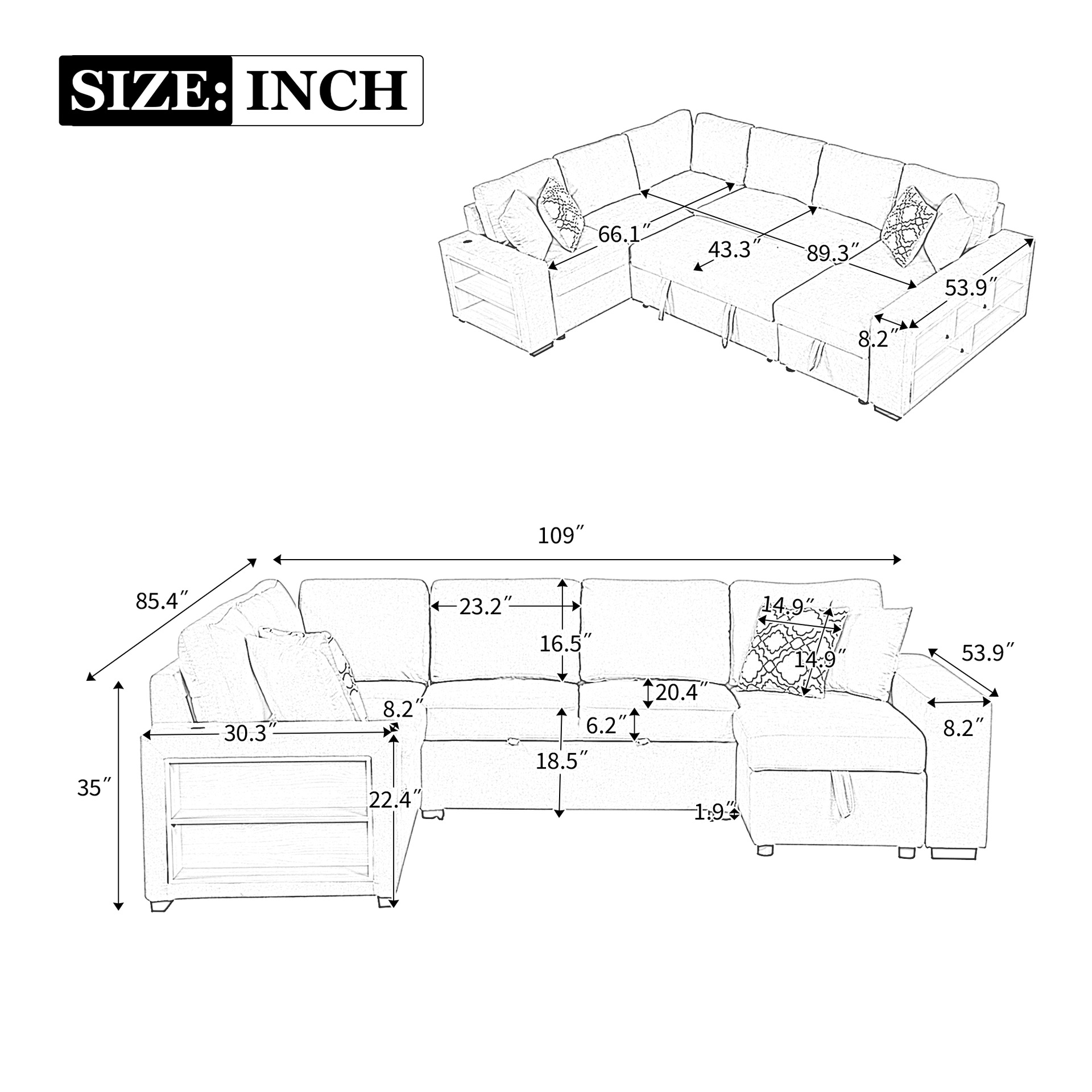 Mini sala de estar estilo italiano simple muebles combinados módulo cuadrado sofá de tela de ocio