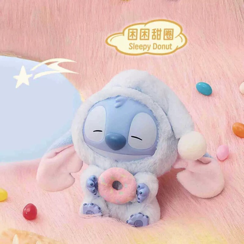 史迪奇再困也要吃一口系列可爱史迪仔公仔搪胶毛绒玩偶盲盒批发|undefined