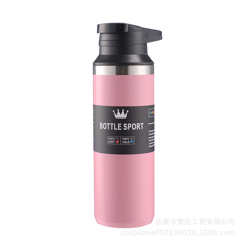 Venta caliente transfronteriza Taza de vacío de acero inoxidable 304 Taza de manija portátil Olla de montañismo de gran capacidad Taza de coche de deportes al aire libre