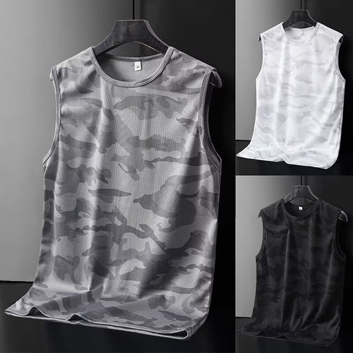 Men's sleeveless tank top 2025 summer fashion brand fitness sports open jacket clothing base couple set white short sleeve t-shirt