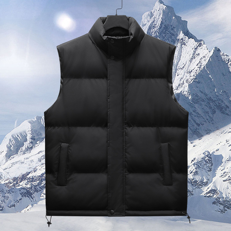 Otoño y invierno chaleco de algodón grueso unidad de equipo de hombres y mujeres de tamaño grande sin mangas logotipo de impresión de moda chaleco ropa de trabajo