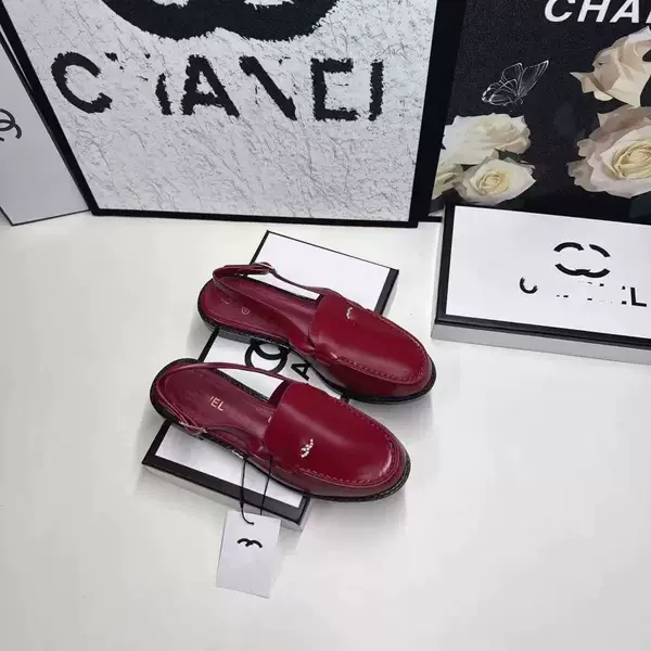 Foreign Trade Chanel-Style One-Strap British-Style Loafers, Closed-Toe Thick-Soled Sandals, and Slippers