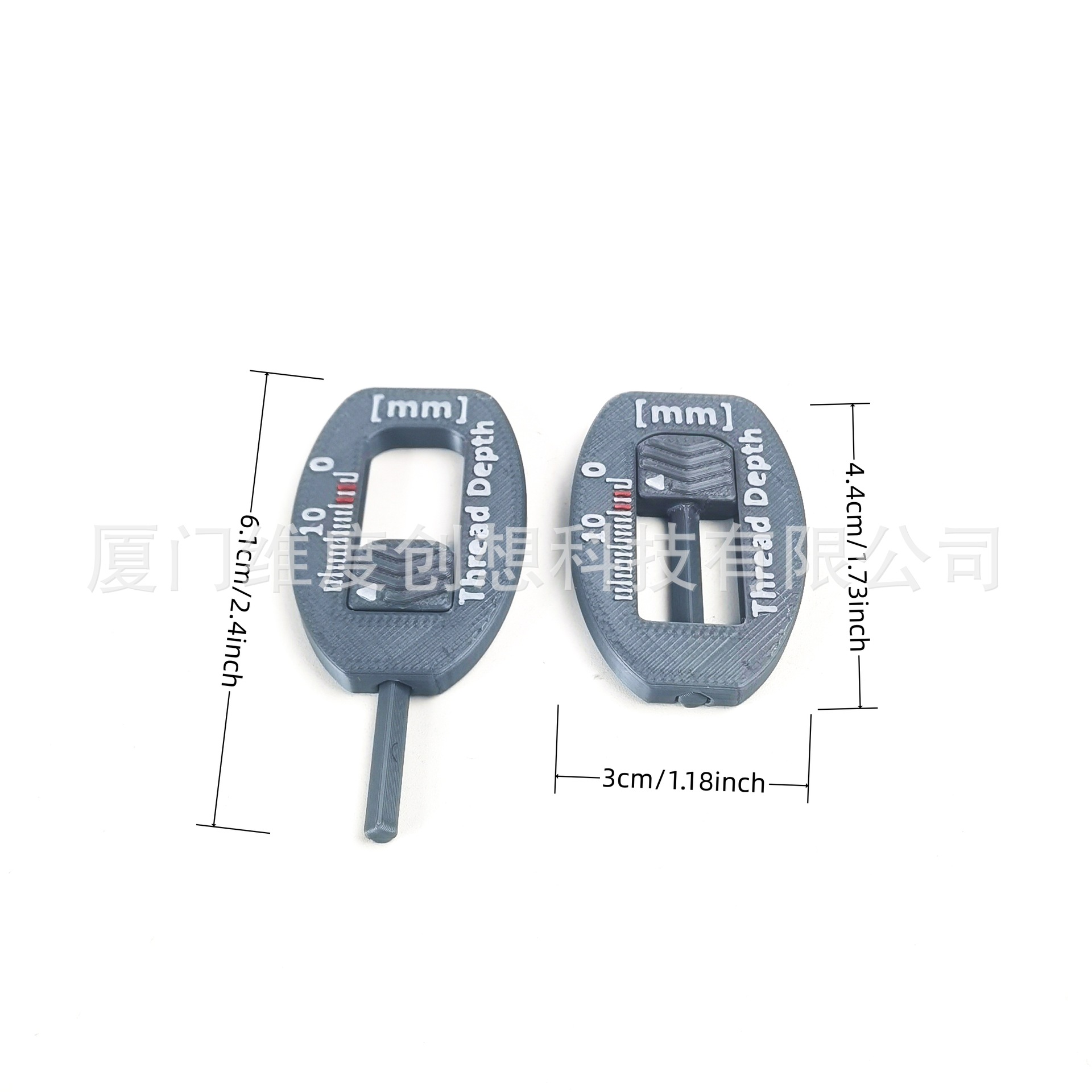 Nuevos productos transfronterizos impresos en 3D para medir la profundidad de la banda de rodadura de neumáticos, herramientas creativas de detección de desgaste necesarias para los propietarios