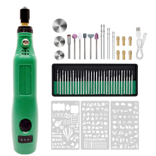 Cross-border 3-speed mini electric grinding pen wireless charging miniature electric drill 102 jewelry polishing manicure polishing 55PC
