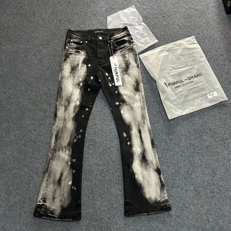 High Street Jeans Black Micro Cross-border Foreign Trade P Brand New Stretch PU Splash Ink Men's Miscellaneous TEMU Pants High Street Jeans Black Micro Cross-border Foreign Trade P Brand New Stretch PU Splash Ink Men's Miscellaneous TEMU Pants