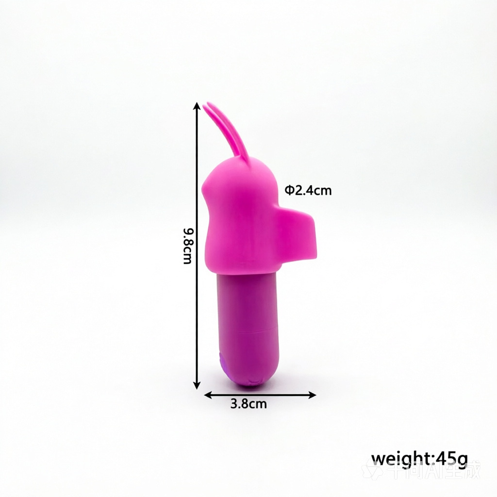 Silicone Rabbit Ear Mini Vibrator, 10-Speed Wireless Charging, Pink — detail image 3
