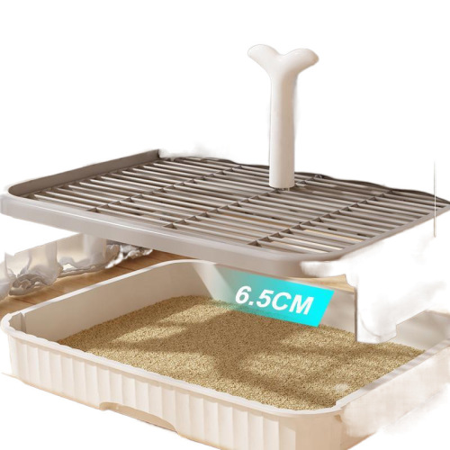 Dog toilet—small dog flat-style fixed urine pad, suitable for medium and large dogs—flushable, anti-step-on poop basin, dedicated urinal.