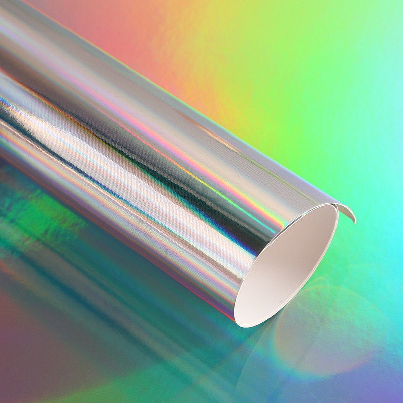 Papel láser de color medalla de papel de fondo brillante papel de tarjeta láser plateado punto de plata de doble fondo brillante