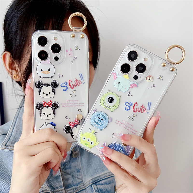 适用荣耀X10MAX腕带透明手机壳创意Q版头像V30/play5T/60/V40斜挎