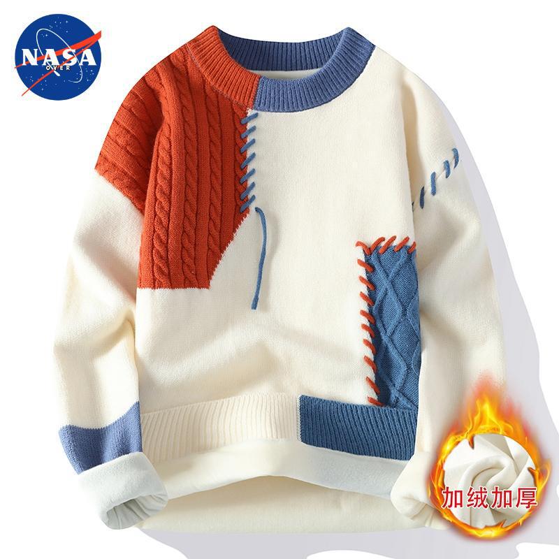 Nasa Brand Autumn and Winter Warm High-Quality Knitwear Knitwear Men's Classy Trendyy Versatile Casual Knitwear