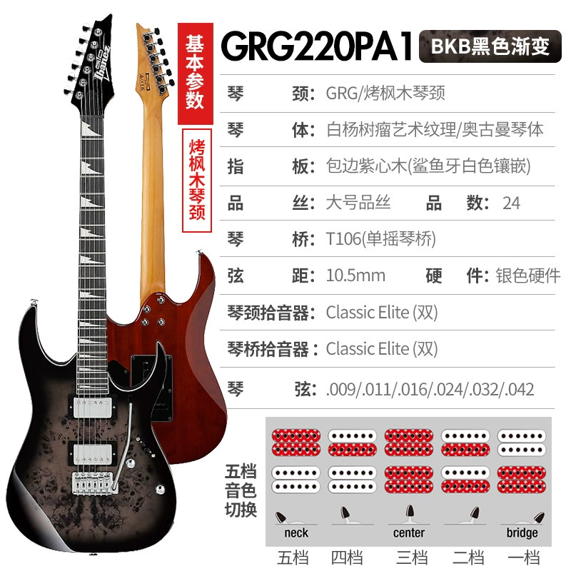 Ibanez Ibanez GRG121/120/220/131 Getting Startess Double Shake Set Double Shake Set Telecom