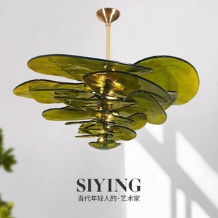 法式复古Murano穆拉诺中古设计师客厅餐厅楼梯卧室高级感玻璃吊灯-阿里巴巴