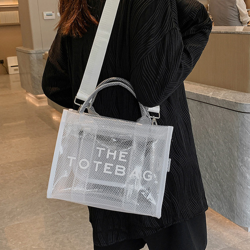 European and American printed letter handheld tote bag  new autumn texture wide shoulder bag ins crossbody women's bag