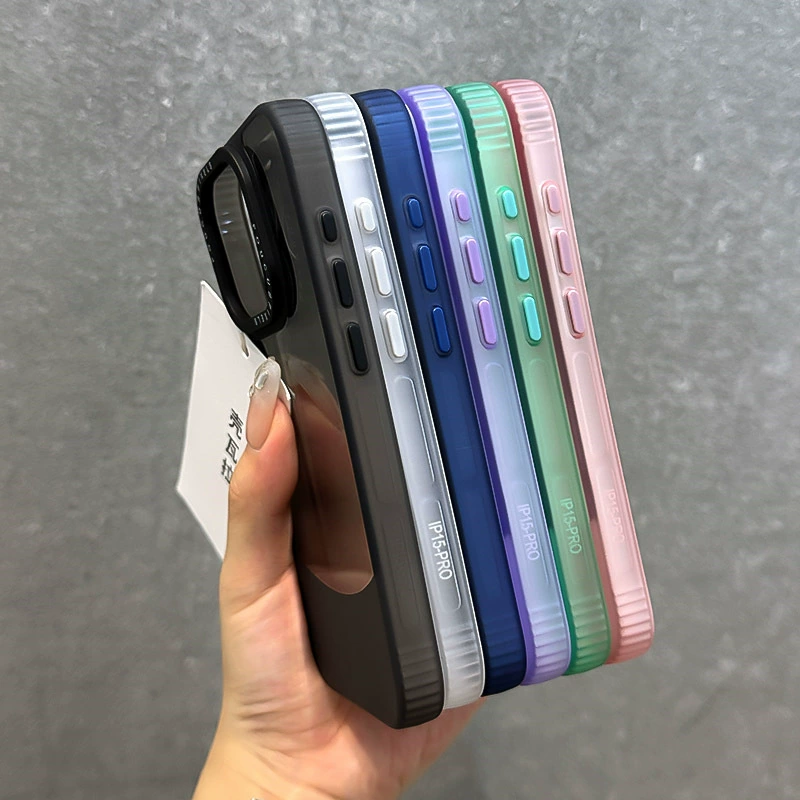 Apple, совместимый прозрачный двухцветный чехол для телефона, iphone14, защитный чехол, 15promax, падение защита
