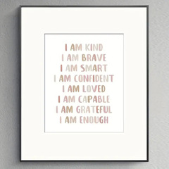 Inspiration Wall Art, Student Affirmation, Inspirational Quotes, Kindergarten Decoration, Affirmation Gifts