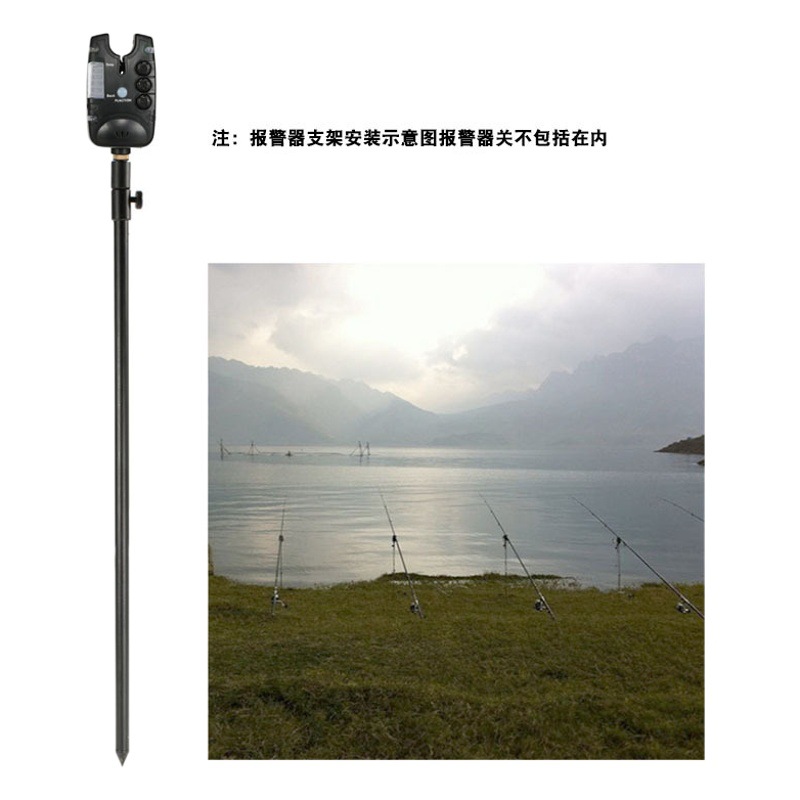 Cross-Border Jingyi European-Style Library Fishing Sea Rod Bracket Ground-Inserted Aluminum Alloy Two-Section Telescopic European Carp Fishing Rod Rack