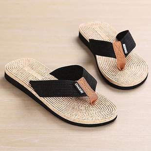 Summer men's flip flops foam bottom breathable slippers foam bottom sandals beach shoes home bathroom stall slippers