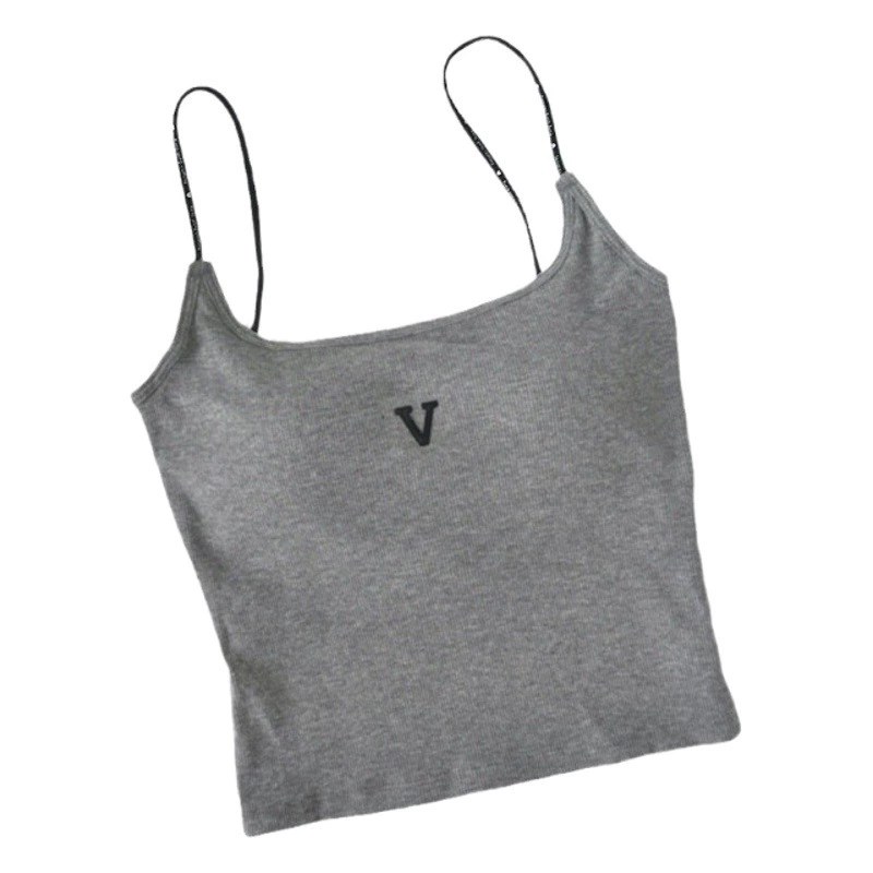 Горячая девушка модный дизайн буква V ниша внутренняя одежда тонкая верхняя одежда для похудения черная универсальная спортивная красота назад камзол