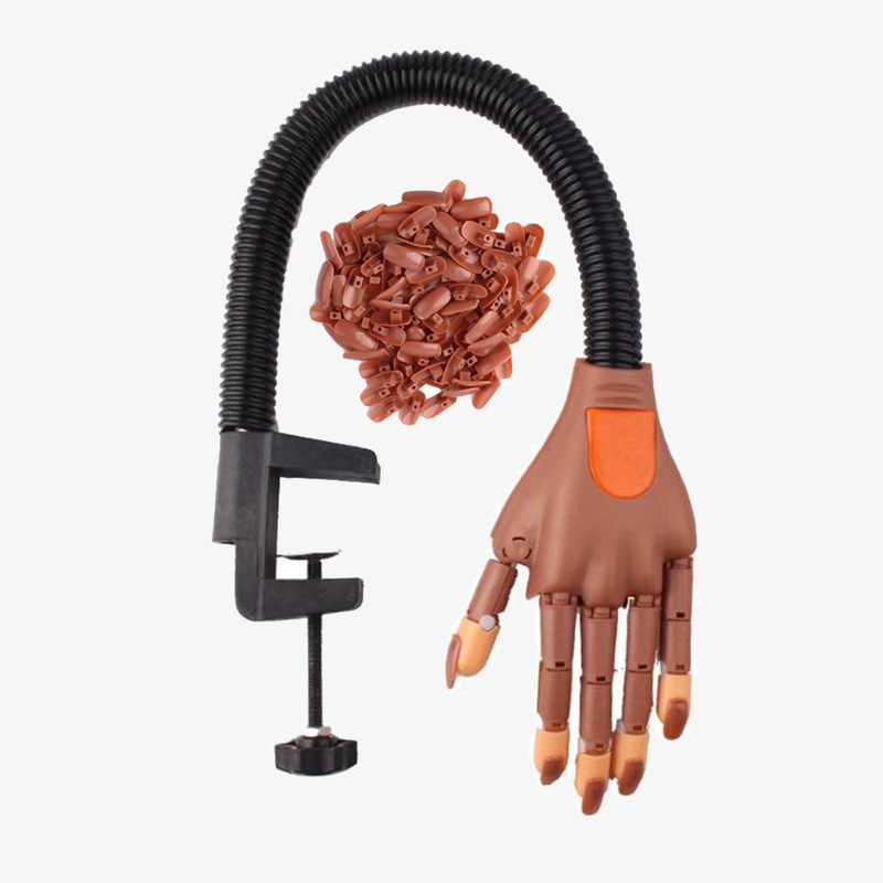 Cross-border hot-selling nail art practice prosthetic hand bendable and movable model manipulator nail joint hand nail piece Cross-border hot-selling nail art practice prosthetic hand bendable and movable model manipulator nail joint hand nail piece