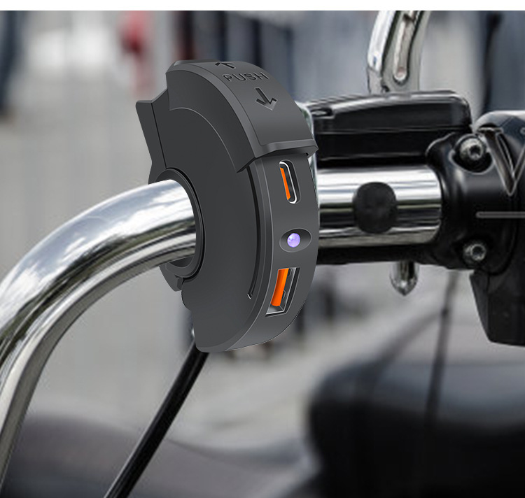 Motorcycle Charger, Type-C Model, Electric Vehicle Phone Charger, Fast Charging, Waterproof, Supports Dropshipping