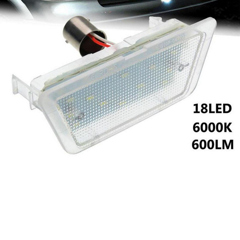 Suitable for Opel Astra G 98-04 license plate lights, 18 LED white lights, transparent frame, 1 piece, a popular item for cross-border sales