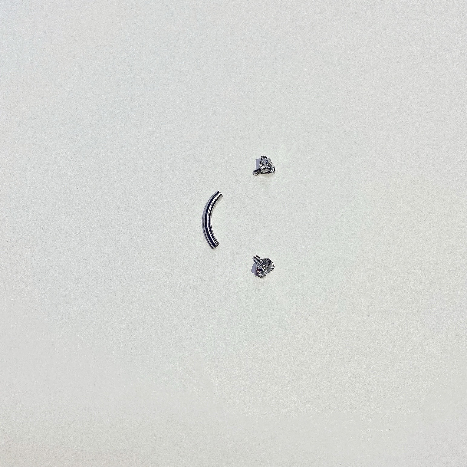 Red 316L Surgical Steel Curved Barbell Eyebrow Piercing Jewelry 12mm Bar 1.2mm Thick detail image 7