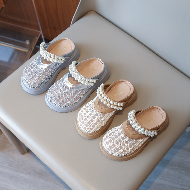 Children's Toe Sandals and Slippers Summer New Korean Style Small Chanel Style Thick Bottom Mary Jane Princess Shoes Fashionable Outer Wear Slippers