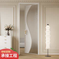 新しいフランスのレトロなドアのトイレのドアのトイレのドアのクリーム風チタンマグネシウム合金の長虹ガラスのドア