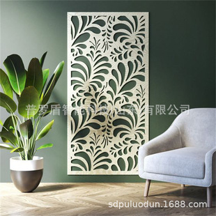 Metal hollow background wall laser cutting door guardrail CNC screen partition perspective fence iron engraving plate