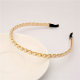 New crystal beaded aluminum chain thin hairband hand woven Joker lady headband DIY hair accessories wholesale women