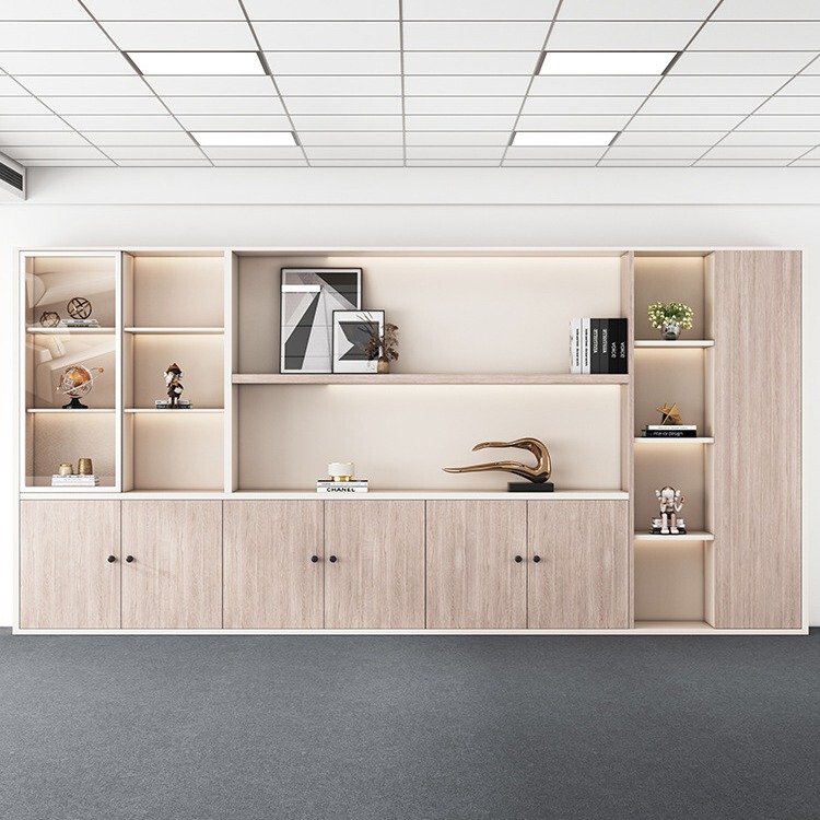 Dihao Light Luxury File Cabinet Office Simple Filing Cabinet Storage Cabinet Document Cabinet Organizer Floor-Standing Wooden