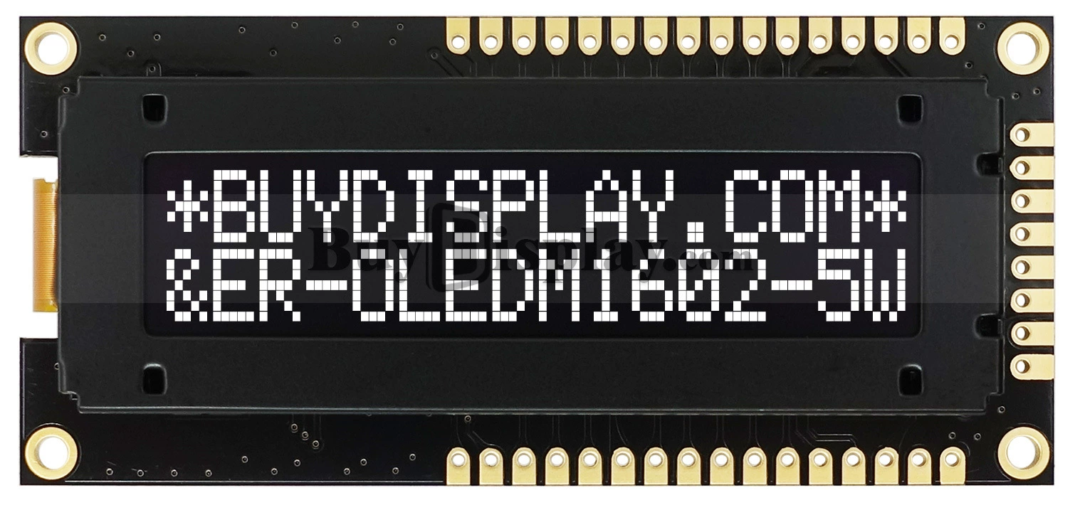 Белый модуль OLED-дисплея 16x2 символов/с адаптерной платой и последовательным портом, подходящий для Arduino и форм для деревьев