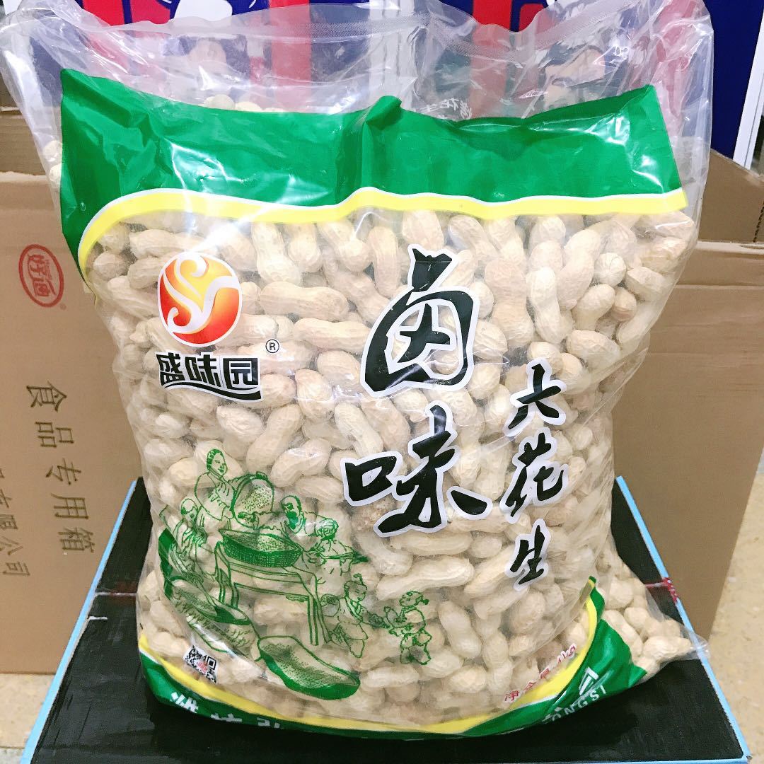 盛味园卤味大花生山东大花生炒货零食下酒喝茶点心奶油花生非qiju