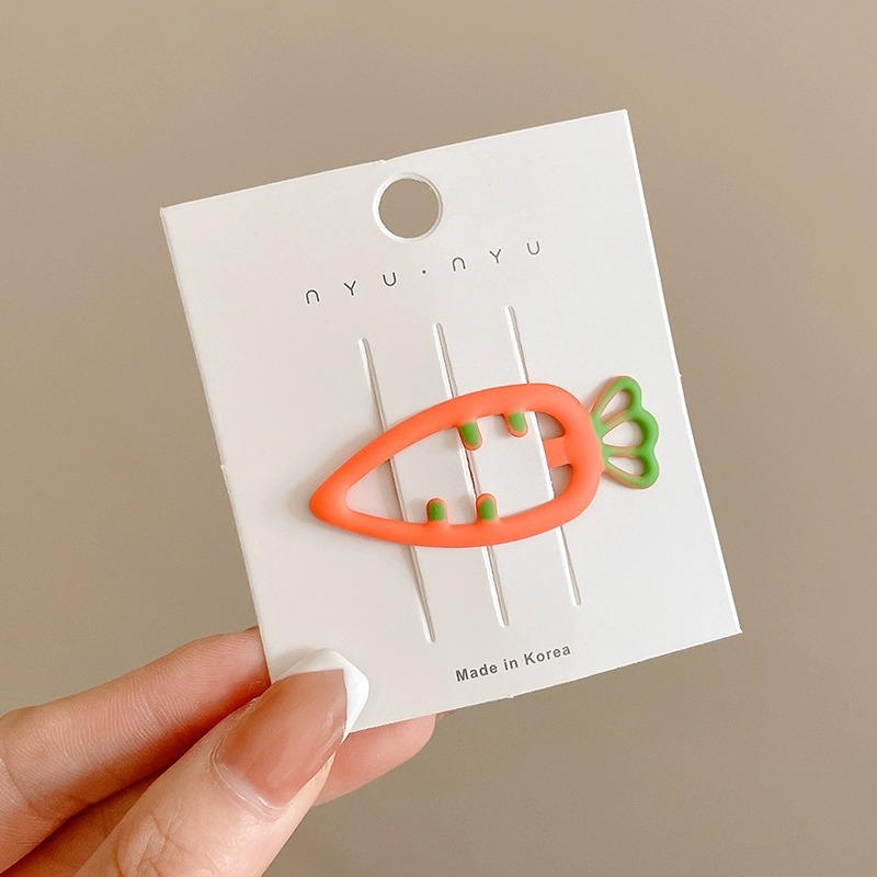 Pinza para el cabello de dopamina sin costuras de color caramelo clip lateral femenino flequillo clip para el cabello roto tocado clip de pico de pato y2k horquilla de una palabra