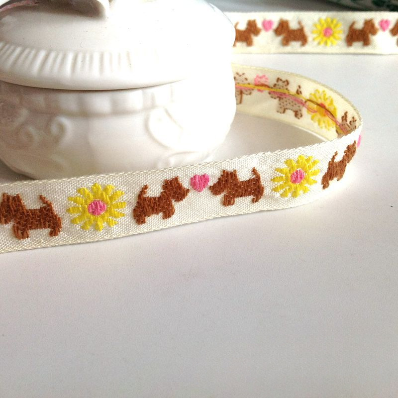 Accesorios hechos a mano cinta zakka algodón lindo dibujos animados bordado de frutas encaje tela tela tocado ropa de bebé