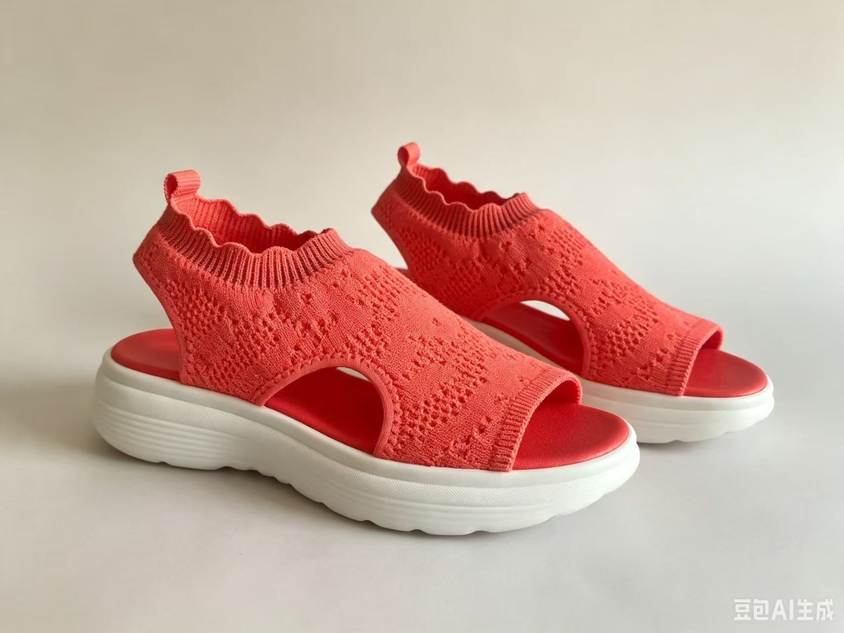 Sandalias de Cuña Tejidas para Mujer Talla Grande de Tela y Caucho con Suela Gruesa para Verano image 20
