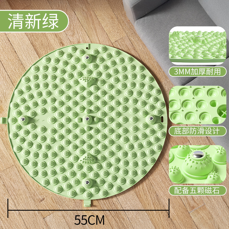 李宁指压板超慢跑专用足底按摩垫通经络室内原地跑步圆形家用脚踩|undefined