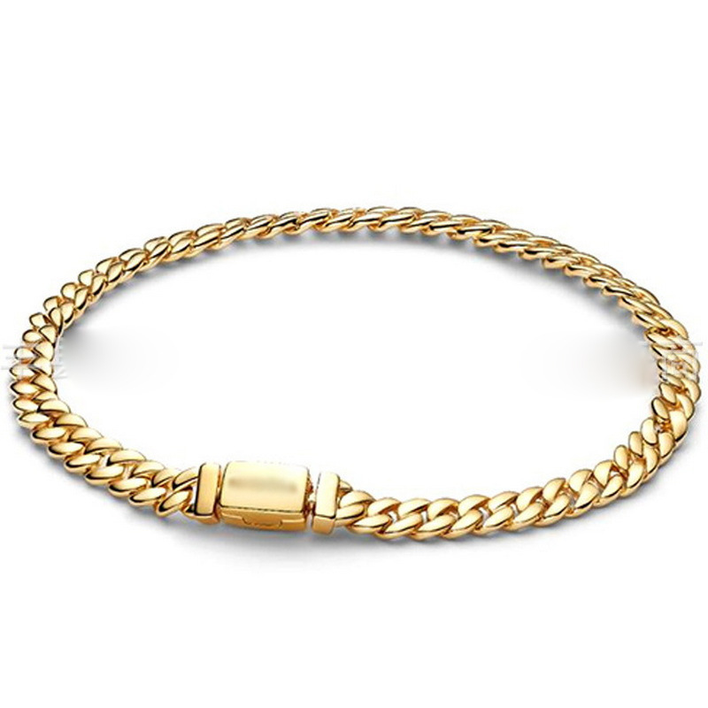 Panjia nuevo cobre plateado oro amor reloj brillante cadena cubana de diamantes explosión transfronteriza pulsera de lujo ligera image 7