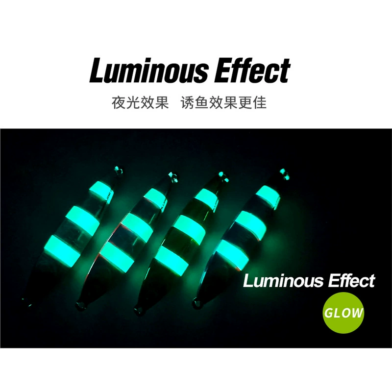 CYBERLURE Tungsten Steel Iron Plate Mackerel Luya Bait Qingdao Sea Fishing Boat Fishing Shore Throwing Mackerel Luminous Iron Plate Bait 112