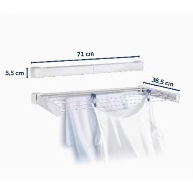 빨랫줄 5개, 건조 길이 3m
