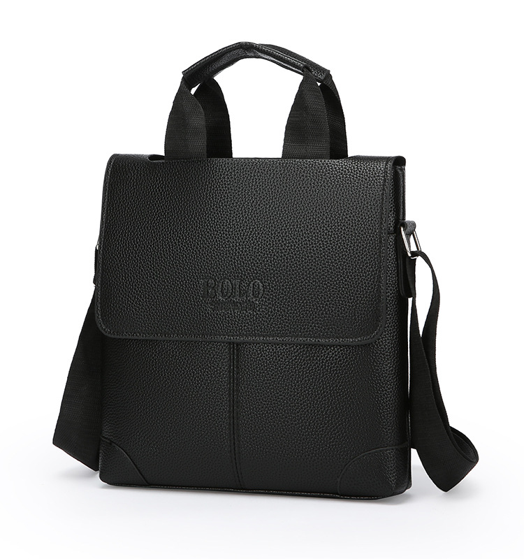 Cross-border men's single-shoulder bag, business commuting men's bag, trendy and fashionable vertical backpack, solid color student computer handbag undefined
