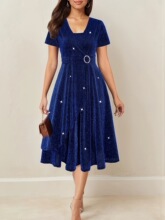 P 13349 V-Neck Asymmetrical Dress ���������ȹ �羳ŷ��